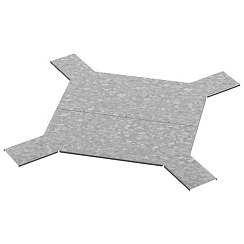 Крышка к крестообразному разветвителю для лестничного лотка ЛКР 200, толщ. 1,0 мм, Сендзимир цинк, 023322 | КХЛЛКР-200-1,0-СЦ |  Ostec