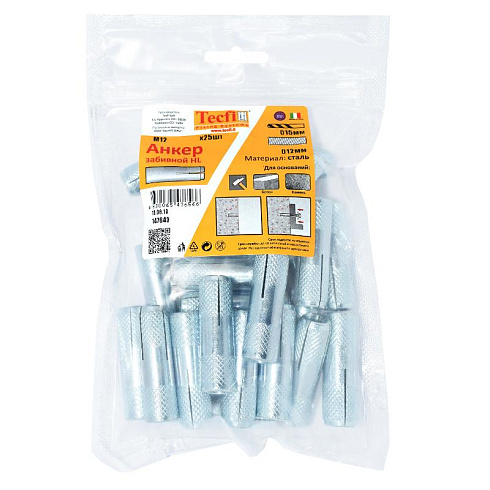 Анкер забивной ZN M12 (25 шт) - пакет | 147643 | Tecfi
