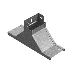 Крышка-ответвитель вертикальный к лотку 400х80, толщ. 1,0 мм, Сендзимир цинк, 086148 | КОВ-400х80-1,0-СЦ |  Ostec