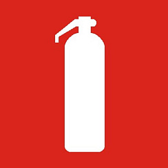 Пиктограмма (пластина) ППБ 0003 Огнетушитель (105х105) | 2502001130 | Световые Технологии