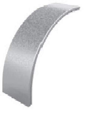 Крышка угла внешнего плавного 90 град. к лотку 150, толщ. 0,7 мм, Сендзимир цинк, 023550 | КУВТП90-150-0,7-R200-СЦ |  Ostec