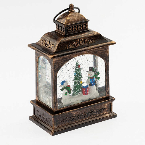 Новогодний декоративный светильник Снеговики  ENGDS-11  теплый белый диодов , h 21 см, 3*АА, таймер 6 ч, IP20 | Б0051943 | ЭРА