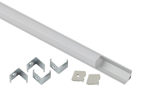 Комплект с угловом анодированным профилем и квадратным рассеивателем CAB280 1616S 16х16мм, 2м | Б0039466 | ЭРА