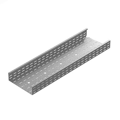 Промышленный лоток кабельный перфорированный 600х85х3000, толщ. 2,0 мм, Сендзимир цинк, 011680 | ПЛКП-600х85х3000-2,0-СЦ |  Ostec