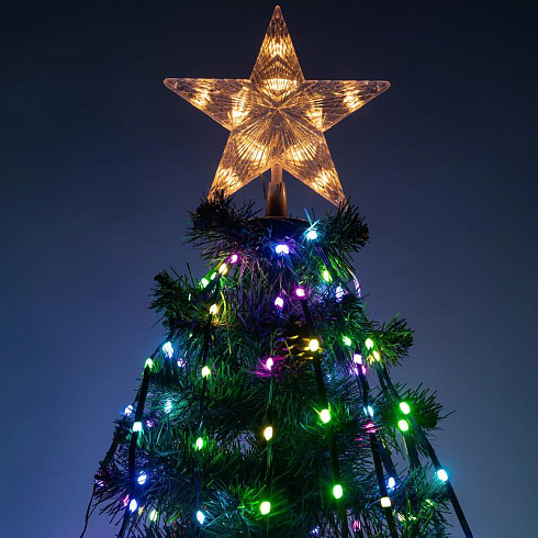 Гирлянда светодиодная   ERASG -03 нить со звездой на елку RGB 1,5 м упр. через мобильное приложение | Б0060434 | ЭРА