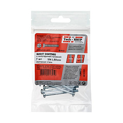 Винт DIN7985 с полукруглой головкой оцинк. М4х50 (7 шт) - пакет ( 0,023 кг) | 126572 | Tech-KREP