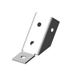 Опора 45 град., толщ. 4,0 мм, гальван. цинк, 868136 | ОП45-4,0-ЭЦ |  Ostec