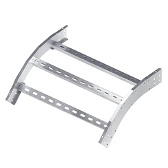 Угол лестничный вертикальный внешний 45 градусов 150х700, R600, цинк-ламельный | ULOC657ZL | DKC