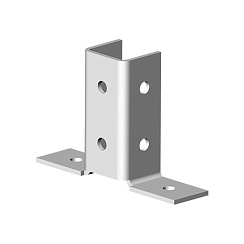 Угловой соединитель 2 профилей 2D, толщ. 4,0 мм, гальван. цинк, 868146 | УС-2х2D-4,0-ЭЦ |  Ostec