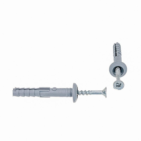 Дюбель-гвоздь KRANZ грибовидный бортик, полипропилен 6х40, пакет (100 шт./уп.) |KR-02-3621-001 | Kranz