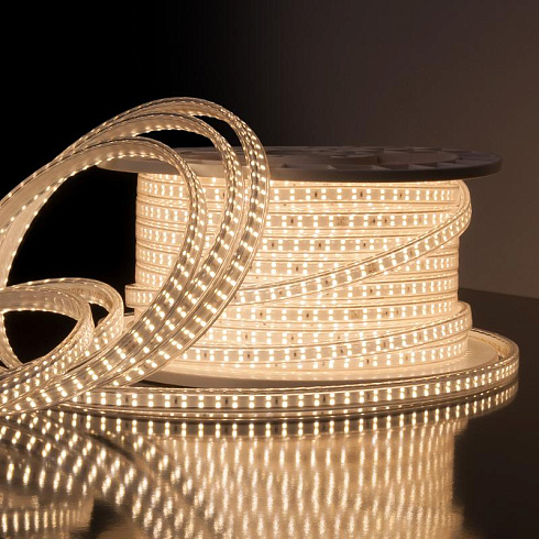 Лента светодиодная LS011 220V 18W 180Led 2835 IP65, 50 м, белый, двухрядная без проводов | a041110 | Elektrostandard