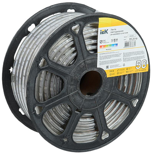 Лента светодиодная 50м LSR-5050RGB30-7,2-IP67-220В | LSR4-3-030-67-0-50 | IEK