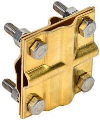 Зажим заземл. крест. пол./прут.-пол./прут. латунь | ZGC13-40-1-16-40 | IEK