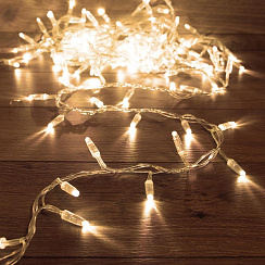 Гирлянда Кластер 10 м, прозрачный ПВХ IP65, 200 диодов, цвет теплый белый | 303-636 | NEON-NIGHT