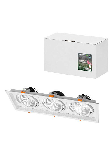 Светильник встраиваемый карданный "Фокус-1" LED CSL-01-3x11-NW 33 Вт, 35°, 4000 К, 80 Ra, IP20, | SQ0369-0415 | TDM