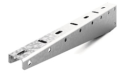 Консоль подвеса для легких нагрузок для профиля 35х35, база 400, толщ. 2,0 мм, Сендзимир цинк, 056741 | КПН1-400-2,0-СЦ |  Ostec