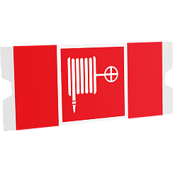 Рассеиватель односторонний ST-46  URAN STANDARD с пиктограммой ППБ 0001 Пожарный кран (202х96) | 4502004380 | Световые Технологии