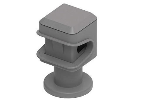 Держатель пластиковый для круглых проводников 8 мм, М6, серый, пластик, 293101 | МД-101-П |  Ostec