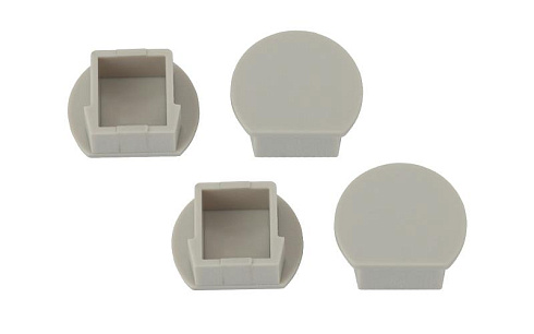 Набор заглушек для профиля LF281, 1915-3A 4 глухие круглые | Б0039459 | ЭРА