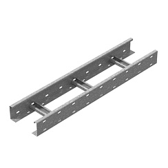 Лестничный лоток кабельрост 500х85х9000, толщ. 2,5 мм, Сендзимир цинк, 018559 | ЛКР-500х85х9000-2,5-СЦ |  Ostec