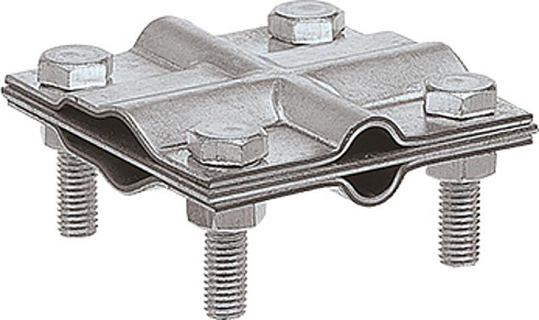 Зажим заземления полоса/пруток - полоса/пруток крестообразный, оцинк.|90540-2|Ezetek