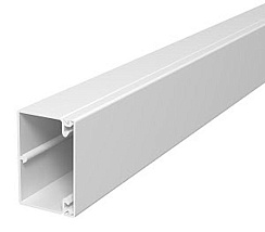 Кабель-канал WDK с крышкой 40x60x2000 мм (высота борта 40 мм, крышка 60 мм) ПВХ белый RAL 9010 | 6191134 | OBO Bettermann