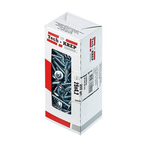 Саморез ШСММ 4,2х25 (200 шт) - коробка с окном ( 0,42 кг) | 102141 | Tech-KREP