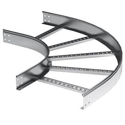 Угол горизонтальный 90 градусов 80x600 R-300, лонжерон 1,5 мм,  в комплекте с креп.  эл. и соед. пластинами, необходимыми для монтажа | LIC8360K | DKC