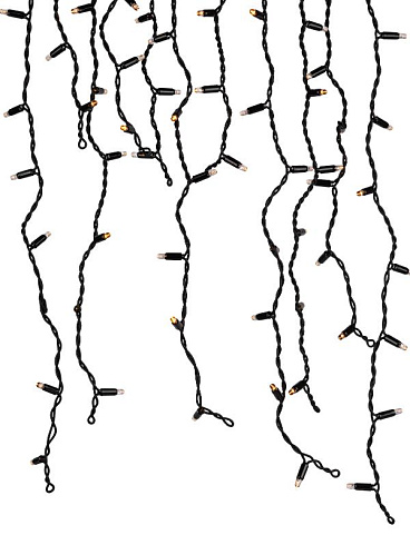 Гирлянда светодиодная уличная ERAPS-BZ1  бахрома 2*0,7 м желтая 100 LED IP65 220 В | Б0060545 | ЭРА