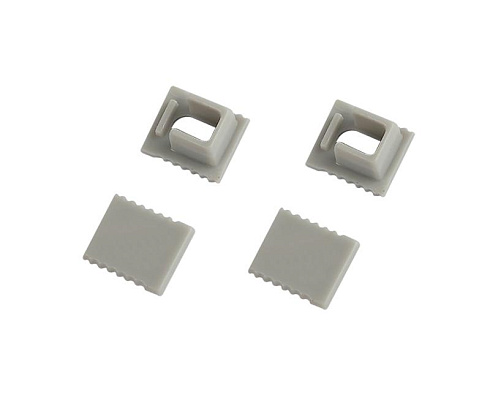 Набор заглушек  0709-3 для профиля 0709 2шт глухие 2шт с отверстием  | Б0062825 | ЭРА