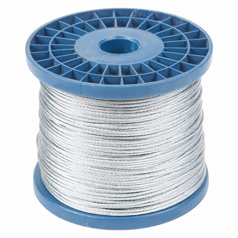 Трос стальной DIN 3055 (6x7) М2 (бобина 200 м) | 09-5520 | REXANT