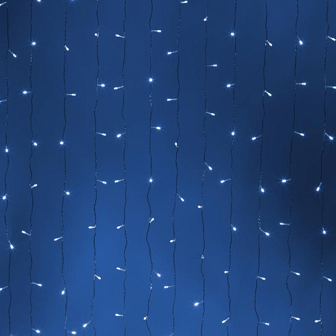 Гирлянда светодиодная серия  Holiday INZL-02W занавес 3*2 м холодный белый 240 led 220 в | Б0060438 | Intro