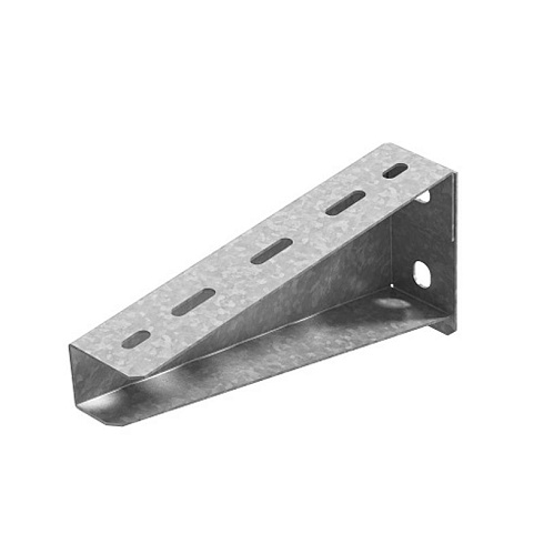 Кронштейн настенный для средних нагрузок 300 мм, толщ. 2,0 мм, Сендзимир цинк, 054435 | КНПЛ5-300-2,0-СЦ |  Ostec