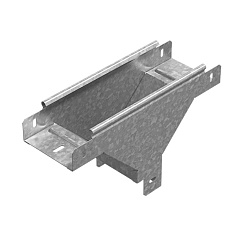 Ответвитель Т-образный вертикальный к лотку 300х100, толщ. 1,0 мм, Сендзимир цинк, 080231 | ОТВ-300х100-1,0-СЦ |  Ostec