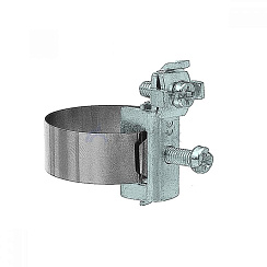 Хомут заземления ленточный 20-48 мм, медь никелированная|91321|Ezetek