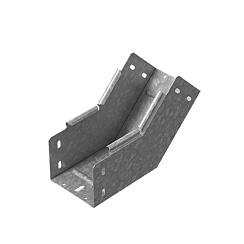 Угловой соединитель внутренний 45 град. к лотку 100х100, толщ. 1,0 мм, Сендзимир цинк, 036011 | УСВНР45-100х100-1,0-СЦ |  Ostec