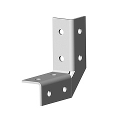 Угол 3D, 8 отверстий, толщ. 4,0 мм, гальван. цинк, 868125 | УС-3D8-4,0-ЭЦ |  Ostec