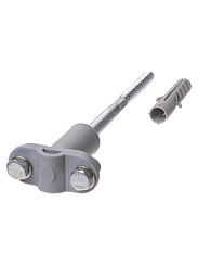 Держатель фасадный сборный для прута Ø6-10 мм длина 200 мм, дюбель, полимерный зажим  | SQ2402-3123 | TDM