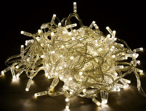 Гирлянда светодиодная нить 20м 200WW IP44 прозрачный шнур 230В контр. 8 режимов | LGDU111-1-200-20-T-S-44 | IEK