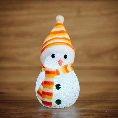 Фигура светодиодная Снеговик 17см, RGB | 513-018 | NEON-NIGHT