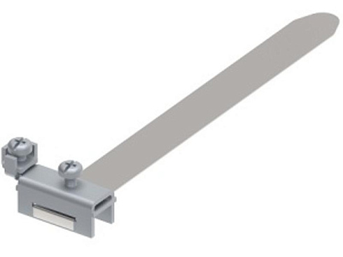 Заземляющая скоба на ленте на трубу Д16-124, нерж. AISI 304, 192942 | МА-942-Н304 |  Ostec