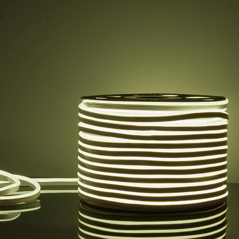 Гибкий неон LS001 220V 9.6W 120Led 2835 IP67 односторонний белый, 100 м | a040597 | Elektrostandard