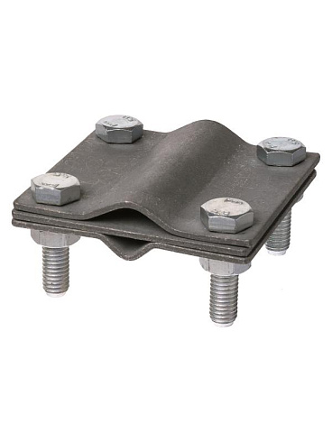 Зажим соединит. 4-х болт. штырь-полоса/прут, штырь Ø16 - полоса 40х4/прут Ø6-16 мм, термодиф.  | SQ2401-3122 | TDM