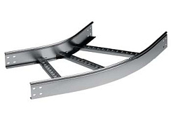 Угол горизонтальный 45 градусов 50x300 R-300 в комплекте с креп.  эл. и соед. пластинами, необходимыми для монтажа | LC0533K | DKC