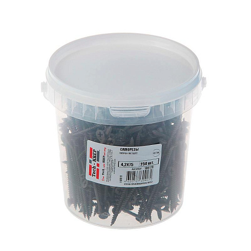 Саморез ШСГМ 4,2х75 (250 шт) - ведро ( 1,085 кг) | 100178 | Tech-KREP