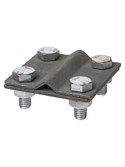 Зажим соединительный 4-х болтовой полоса-прут, полоса 30х4 - прут Ø6-10 мм, термодиффузия  | SQ2401-0039 | TDM