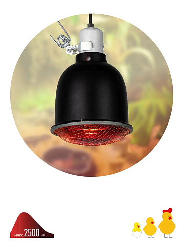Светильник для террариумов и брудеров FITO-E27-SHADE с защитной решеткой | Б0053286 | ЭРА