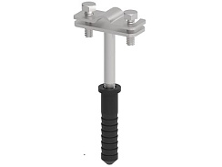 Держатель для круглых проводников с дюбелем L-250, гор. цинк, 393114 | МД-114-ГЦ |  Ostec