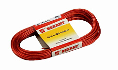 Трос стальной в ПВХ оплетке d=2,0 мм, красный ( моток 20 м) | 09-5120-1 | REXANT