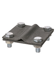 Зажим соединительный 4-х болтовой полоса-прут, полоса 40х4 - прут Ø6-10 мм, термодиффузия  | SQ2401-0040 | TDM